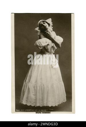 Vera Petrowna Fokina (russisch Вера Петровна Фокина), (* 3. August 1886 in 1958 New York, Vera Petrowna Antonova) war eine russische Balletttänzerin. Alte Vintage-Postkarte des Russischen Reiches, 1910er Jahre Stockfoto