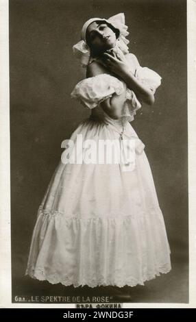 Vera Petrowna Fokina (russisch Вера Петровна Фокина), (* 3. August 1886 in 1958 New York, Vera Petrowna Antonova) war eine russische Balletttänzerin. Alte Vintage-Postkarte des Russischen Reiches, 1910er Jahre Stockfoto