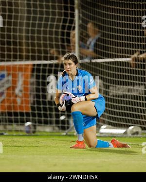 Brisbane, Australien. März 2024. Brisbane, Australien, 2. März 2024: Jordan Silkowitz (29 Brisbane) spart während des Liberty A League-Spiels zwischen Brisbane Roar und Melbourne City FC im Perry Park (Promediapix/SPP) Credit: SPP Sport Press Photo. /Alamy Live News Stockfoto