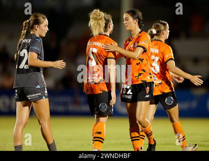 Brisbane, Australien. März 2024. Brisbane, Australien, 2. März 2024: Brisbane gewinnt 2-0 im Spiel der Liberty A League zwischen Brisbane Roar und Melbourne City FC in Perry Park (Promediapix/SPP) Credit: SPP Sport Press Photo. /Alamy Live News Stockfoto