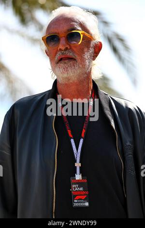 Sakhir, Bahrain. März 2024. Flavio Briatore (ITA). Formel-1-Weltmeisterschaft, Rd 1, großer Preis von Bahrain, Samstag, 2. März 2024. Sakhir, Bahrain. Quelle: James Moy/Alamy Live News Stockfoto