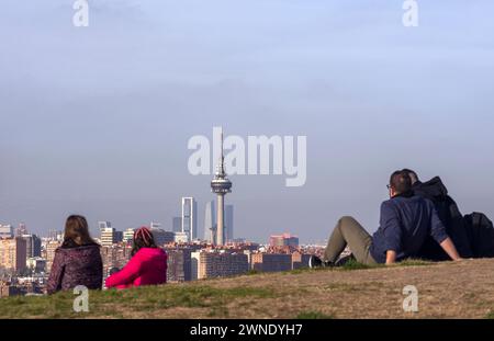 Vista de Madrid desde el Mirador Cerro del Tío Pío. Madrid. España Stockfoto