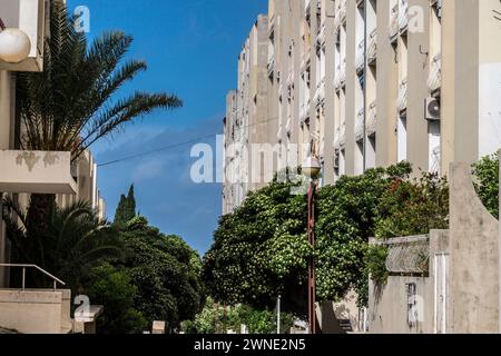 Brutalistische Apartmentblöcke von Dinko Kovačić, Architekt, 1972, Ulica Šime Ljubića, Split 3, Split, Kroatien Stockfoto