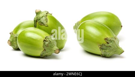 Aubergine isoliert auf weißem Hintergrund Stockfoto