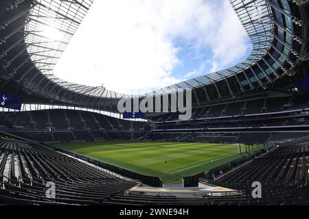 London, Großbritannien. März 2024. Allgemeine Ansicht vor dem Spiel Tottenham Hotspur gegen Crystal Palace EPL, im Tottenham Hotspur Stadium, London, Großbritannien am 2. März 2024. Quelle: Paul Marriott/Alamy Live News Stockfoto