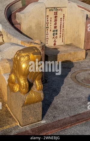 Grabsteine auf dem chinesischen Friedhof in Chiang Mai, Thailand Stockfoto