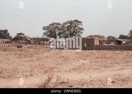 Ouagadougou, Burkina Faso. Dezember 2017. Typisches landwirtschaftliches Dorf Stockfoto