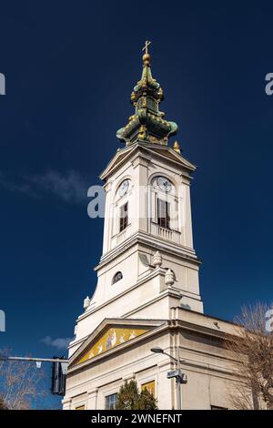 Belgrad, Serbien - 8. Februar 2024: Die Kathedrale Kirche St. Michael der Erzengel ist eine serbisch-orthodoxe Kathedrale im Zentrum von Belgrad, Ser Stockfoto