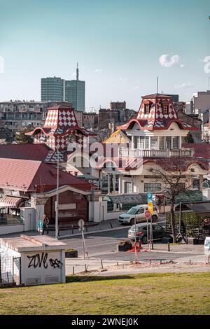 Belgrad, Serbien - 8. Februar 2024: Zeleni Venac Bauernmarkt in Stari Grad, Belgrad, der Hauptstadt Serbiens. Stockfoto