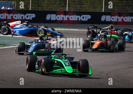 05 MALONY Zane (bar), Rodin Motorsport, Dallara F2 2024, Action während der 1. Runde der FIA Formel 2 Meisterschaft 2024 vom 29. Februar bis 2. März 2023 auf dem Bahrain International Circuit in Sakhir, Bahrain - Foto Antonin Vincent / DPPI Stockfoto