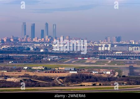 Madrid desde el mirador de Paracuellos del Jarama. Madrid. España Stockfoto