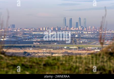 Madrid desde el mirador de Paracuellos del Jarama. Madrid. España Stockfoto