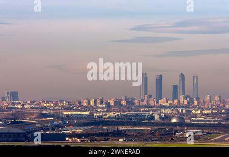 Madrid desde el mirador de Paracuellos del Jarama. Madrid. España Stockfoto