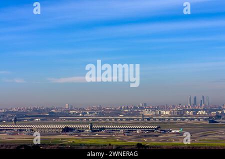 Madrid desde el mirador de Paracuellos del Jarama. Madrid. España Stockfoto