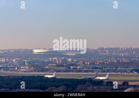 Madrid desde el mirador de Paracuellos del Jarama. Madrid. España Stockfoto