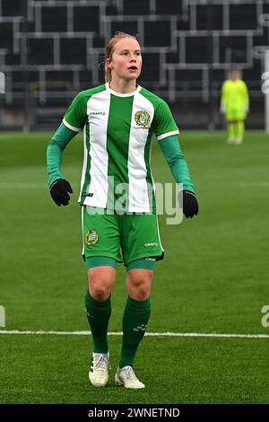 Norrkoping, Schweden. März 2024. Norrkoping, Schweden, 2. März 2024: Julie Blakstad (41 Hammarby) im Vorsaisonspiel am 2. März 2024 zwischen IFK Norrkoping und Hammarby IF in der Platinumcars Arena in Norrkoping, Schweden (Peter Sonander/SPP) Credit: SPP Sport Press Photo. /Alamy Live News Stockfoto