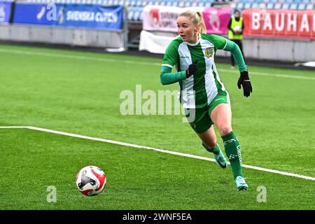 Norrkoping, Schweden. März 2024. Norrkoping, Schweden, 2. März 2024: Anna Josendal (9 Hammarby) während des Vorsaisonspiels am 2. März 2024 zwischen IFK Norrkoping und Hammarby IF in der Platinumcars Arena in Norrkoping, Schweden (Peter Sonander/SPP) Credit: SPP Sport Press Photo. /Alamy Live News Stockfoto