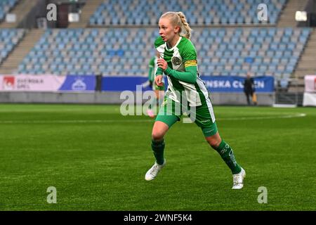 Norrkoping, Schweden. März 2024. Norrkoping, Schweden, 2. März 2024: Emilie Joramo (7 Hammarby) im Vorsaisonspiel am 2. März 2024 zwischen IFK Norrkoping und Hammarby IF in der Platinumcars Arena in Norrkoping, Schweden (Peter Sonander/SPP) Credit: SPP Sport Press Photo. /Alamy Live News Stockfoto