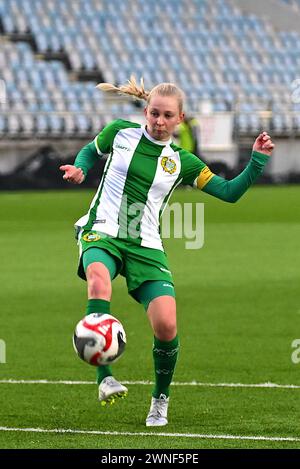 Norrkoping, Schweden. März 2024. Norrkoping, Schweden, 2. März 2024: Emilie Joramo (7 Hammarby) im Vorsaisonspiel am 2. März 2024 zwischen IFK Norrkoping und Hammarby IF in der Platinumcars Arena in Norrkoping, Schweden (Peter Sonander/SPP) Credit: SPP Sport Press Photo. /Alamy Live News Stockfoto