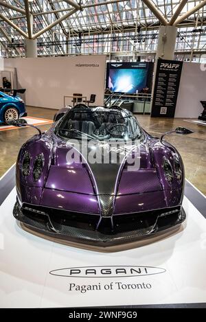 Der Huayra Pagani ist ein exquisiter, handgefertigter Hypercar, der für sein atemberaubendes Design, seine unvergleichliche Leistung und seine akribische Aufmerksamkeit für DE bekannt ist Stockfoto