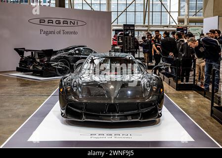 Der Huayra Pagani ist ein exquisiter, handgefertigter Hypercar, der für sein atemberaubendes Design, seine unvergleichliche Leistung und seine akribische Aufmerksamkeit für DE bekannt ist Stockfoto