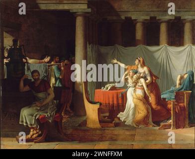 Die Liktoren bringen zu Brutus die Leichen seiner Söhne (1789) Jacques-Louis David Stockfoto