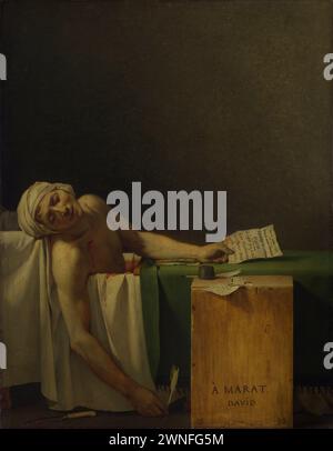 Der Tod von Marat (1793) Jacques-Louis David Stockfoto