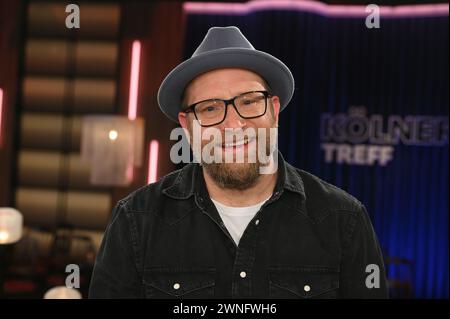 Köln, Deutschland. März 2024. Sänger Gregor Meyle als Gast in der WDR Talkshow Kölner Treff Credit: Horst Galuschka/dpa/Horst Galuschka dpa/Alamy Live News Stockfoto