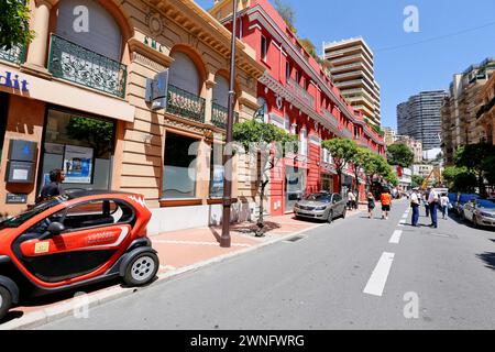 Momte Carlo, Monaco, Europa - 23. Mai 2014 - Blick auf die Straße in Monte Carlo, Fürstentum Monaco Stockfoto
