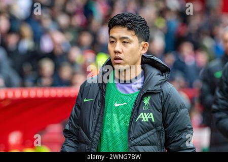 The City Ground, Nottingham, Großbritannien. März 2024. Premier League Football, Nottingham Forest gegen Liverpool; Wataru Endo von Liverpool Credit: Action Plus Sports/Alamy Live News Stockfoto