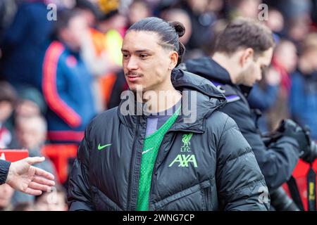 The City Ground, Nottingham, Großbritannien. März 2024. Premier League Football, Nottingham Forest gegen Liverpool; Darwin Nunez von Liverpool Credit: Action Plus Sports/Alamy Live News Stockfoto