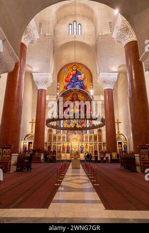 Belgrad, Serbien - 8. Februar 2024: Kirche St. Mark ist eine serbisch-orthodoxe Kirche im Tasmajdan Park in Belgrad, Serbien, die während der Ott erbaut wurde Stockfoto