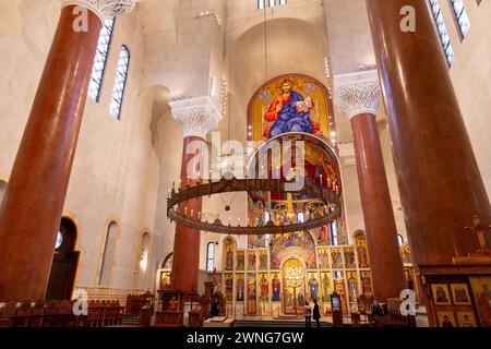 Belgrad, Serbien - 8. Februar 2024: Kirche St. Mark ist eine serbisch-orthodoxe Kirche im Tasmajdan Park in Belgrad, Serbien, die während der Ott erbaut wurde Stockfoto