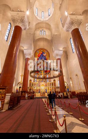 Belgrad, Serbien - 8. Februar 2024: Kirche St. Mark ist eine serbisch-orthodoxe Kirche im Tasmajdan Park in Belgrad, Serbien, die während der Ott erbaut wurde Stockfoto