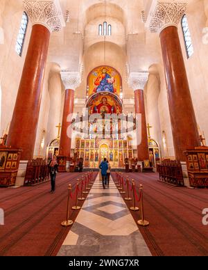 Belgrad, Serbien - 8. Februar 2024: Kirche St. Mark ist eine serbisch-orthodoxe Kirche im Tasmajdan Park in Belgrad, Serbien, die während der Ott erbaut wurde Stockfoto