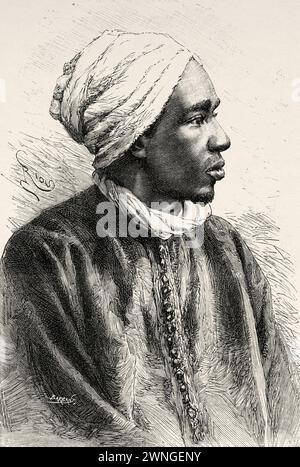 Nassikha Mahdi, Guinea. Afrika. Zwei Feldzüge im Französischen Sudan, 1886-1888 von Joseph Simon Gallieni (1849–1916) Le Tour du Monde 1890 Stockfoto