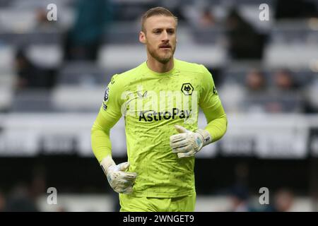 Wolverhampton Wanderers Torhüter Daniel Bentley während des Premier League-Spiels zwischen Newcastle United und Wolverhampton Wanderers in St. James's Park, Newcastle am Samstag, den 2. März 2024. (Foto: Michael Driver | MI News) Credit: MI News & Sport /Alamy Live News Stockfoto