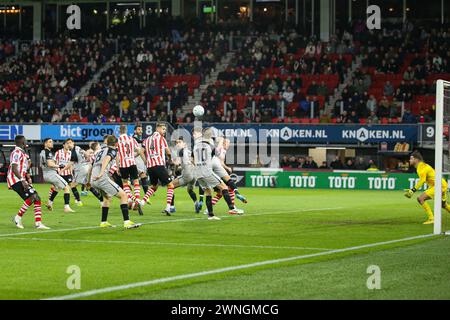 Rotterdam, Niederlande. März 2024. ROTTERDAM, 2-3-24, Stadion het Kasteel, Dutch eredivisie, Sparta Rotterdam - AZ, Credit: Pro Shots/Alamy Live News Stockfoto