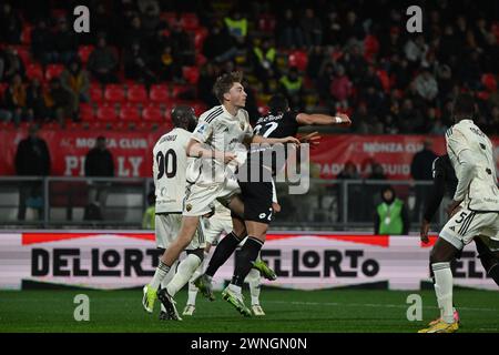 Tommaso Baldanzi von AS Roma während des italienischen Fußballspiels Serie A zwischen AC Monza und Inter AS Roma am 2. März 2024 im U-Power-Stadion in Monza, Italien. Foto Tiziano Ballabio Credit: Tiziano Ballabio/Alamy Live News Stockfoto