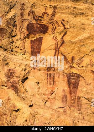 Sego Rock Art, Sego Canyon, Utah. Stockfoto