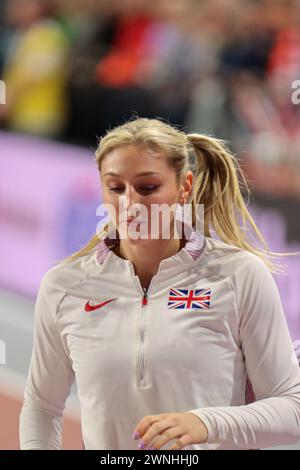 Glasgow, Großbritannien. März 2024. Emirates Arena, Glasgow, Schottland - Samstag, den 2. März: Molly CAUDERY (Großbritannien und Nordirland - GBR) tritt am Samstag, den 2. März 2024, im Pole Vault Finale während der Leichtathletik-Hallenweltmeisterschaften Glasgow 2024 in der Emirates Arena an (Claire Jeffrey/SPP). /Alamy Live News Stockfoto