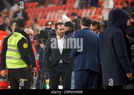 Ruben Baraja Trainer des Valencia CF in Aktion während der Regular Season Runde 27 der La Liga EA Sport am 2. märz 2024 im Mestalla Stadion (Valencia, La Liga) Stockfoto