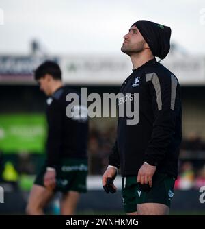 Galway, Irland. März 2024. Caolin Blade of Connacht vor dem Start des Spiels der BKT United Rugby Championship in Runde 11 zwischen Connacht und Scarlets im Dexcom Stadium in Galway Credit: Don Soules/Alamy Live News Stockfoto