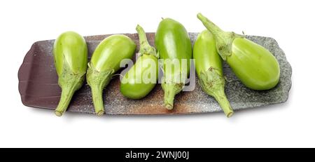 Aubergine isoliert auf weißem Hintergrund Stockfoto