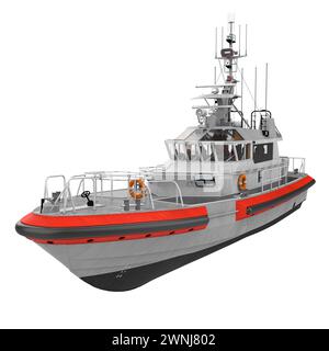 Patrol Boat Isoliert Stockfoto