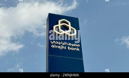 Riad, Saudi-Arabien 3. März 2024 - Al Rajhi Bank nach Kapital die größte islamische Bank der Welt Stockfoto