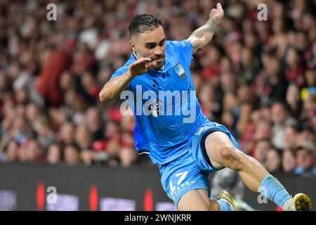 Sydney, Australien. 2. März 2024 Anthony Caceres während des Aleague Sydney Derby. Quelle: Kleber Osorio/Alamy Live News Stockfoto