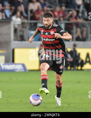 Sydney, Australien. 2. März 2024 Brandon Borello während des Aleague Sydney Derby. Quelle: Kleber Osorio/Alamy Live News Stockfoto