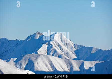 Blick von der Gondelstation Gadastatt Stockfoto