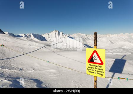 Blick von der Gondelstation Gadastatt Stockfoto